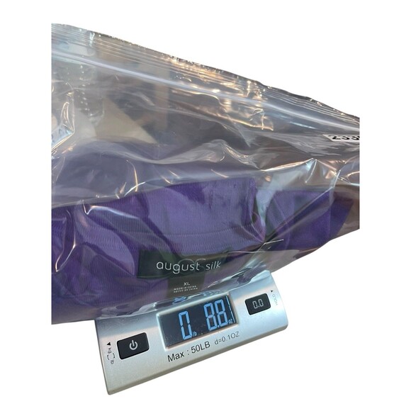 August Silk Women’s XL Purple Brocade Button Up Cardigan Sweater NWT Silk Blend - Picture 8 of 11